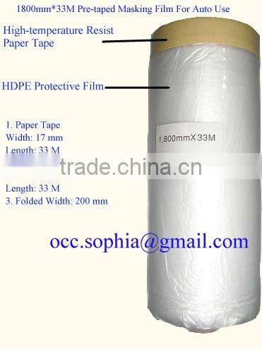 pretaped masking film