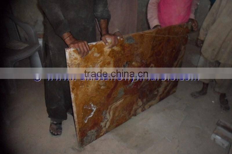 DECORATIVE MULTI RED ONYX COUNTERTOPS