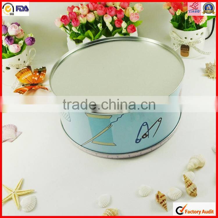 stainless round custom food storage tin can