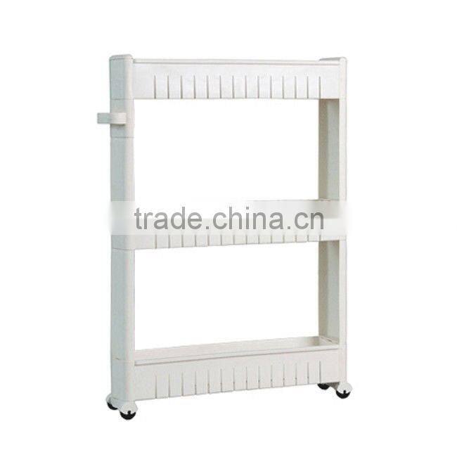 kitchen plastic save space storage trolley and storage organizer