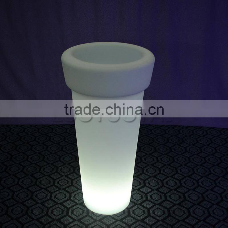 LED remote control planter pot plastic led light flower pot LTT-CF12