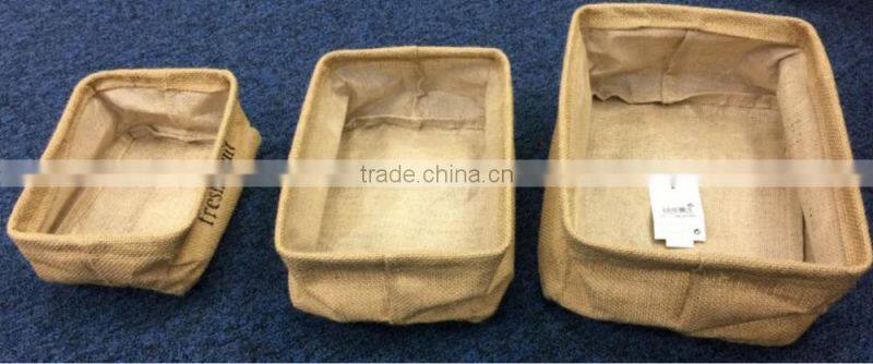 Store More High Quality 3 Set Jute Laundry Baskets for Clothing Storage