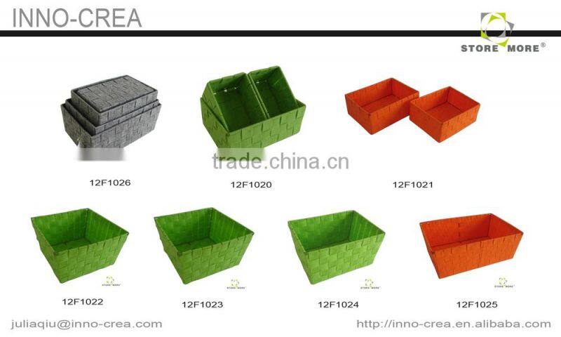 Store More Woven Felt Storage Basket