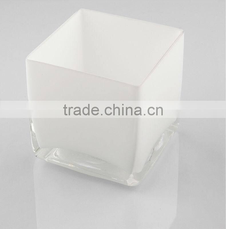 mouth blown square glass vases cheap