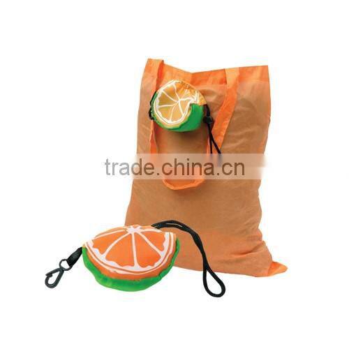 High quality wholesale foldable orange shape recycle bag