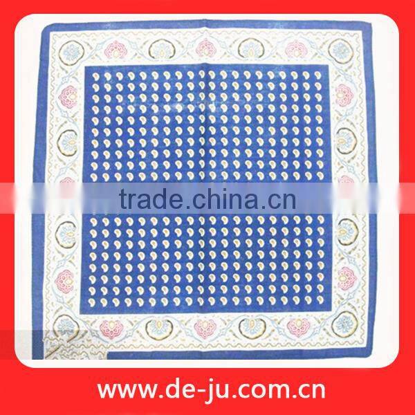White Printing Embroidery Cotton Handkerchief