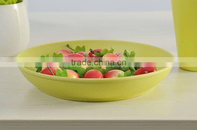 anhui green bamboo fiber round plate