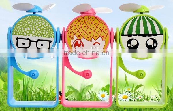 Supply fashion Creative Lovely USB charging mini fan