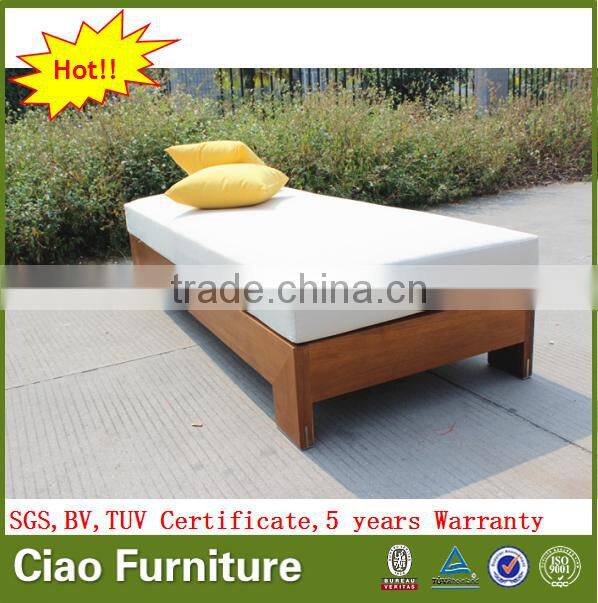 Luxury outdoor furniture top grade teak wood sunbed