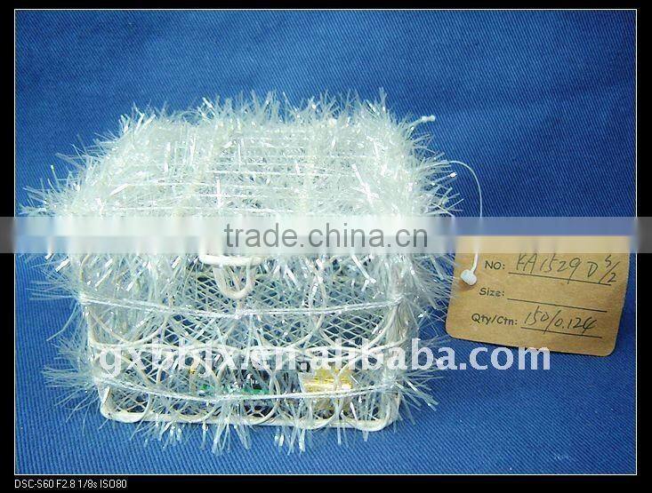 White square wire decorative with white coloured ribbon storage wholesale shipping boxes