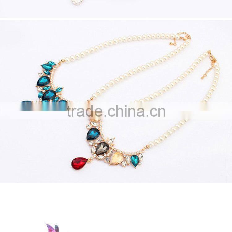 Handmade new design women fashion alloy jewelry necklace