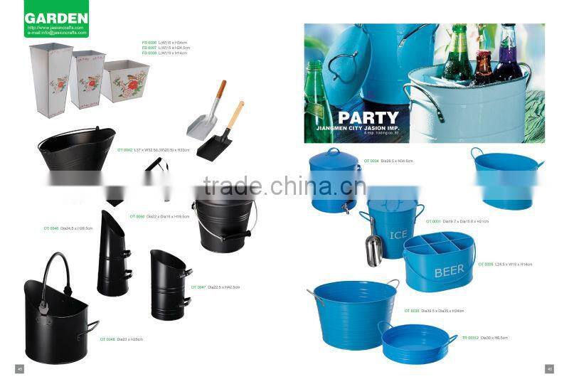 Medium Oval Galvanized Metal Steel Tub Bucket Pail Bin Storage Container Cold Drink bucket