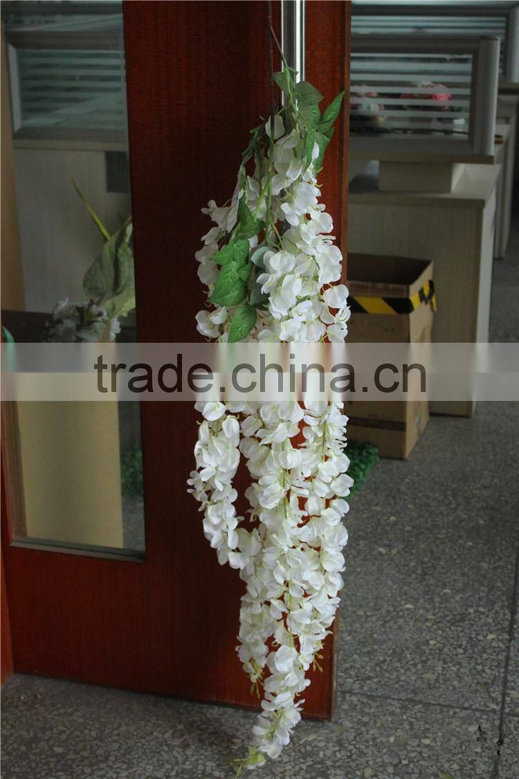 dry vine bulk silk long flower vine wedding party decoration pure white vine