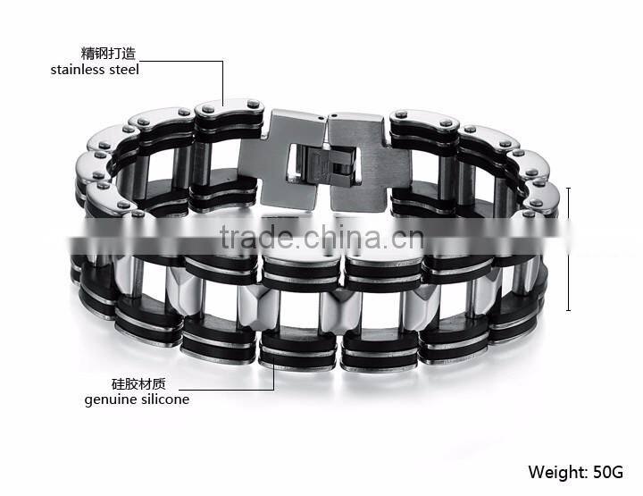 Latest 316L Stainless Steel Bracelet Mens Bike Motorcycle Chain Bracelet