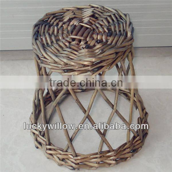 Decorative small glass wicker basket candle holder