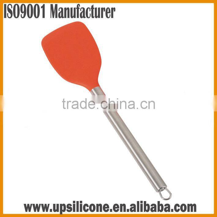 food grade silicone spatula ladle with stainless steel handle