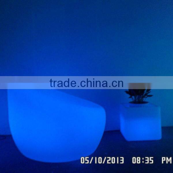Purple Plastic Illuminated Led Cube Chair Light Up Chair