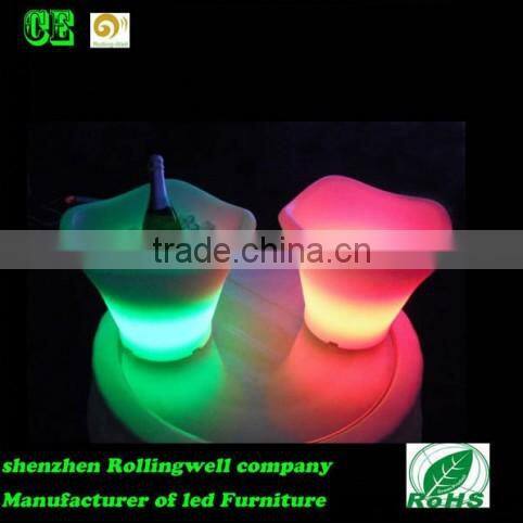 LED plastic square bucket ice bucket foot control wringer bucket