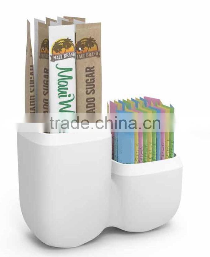 White 2 sections melamine storage box for hotel