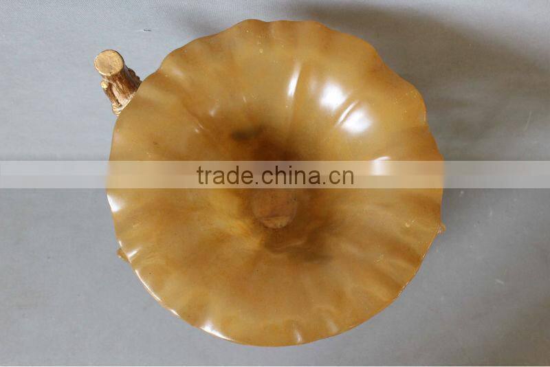 Hand craved polyresin decorative fruit bowl,home decoration