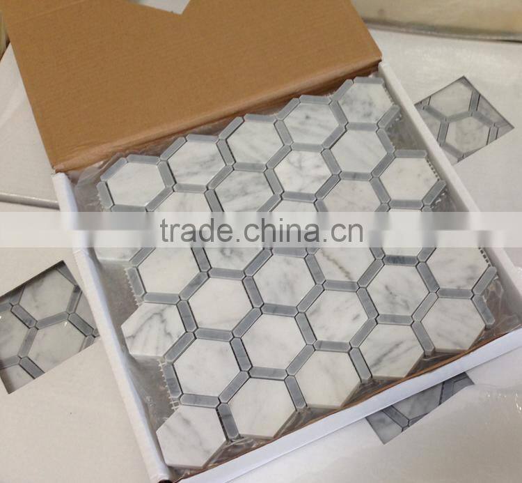 MM-CV233 Wholesale interior design natural stone hexagonal mosaics and tiles