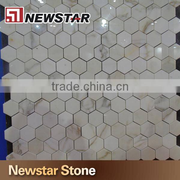 Polished marble lantern mosaic tile