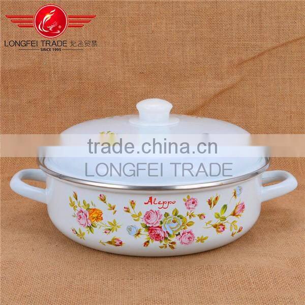 High quality 20cm enamel deep frying pot / enamel frier