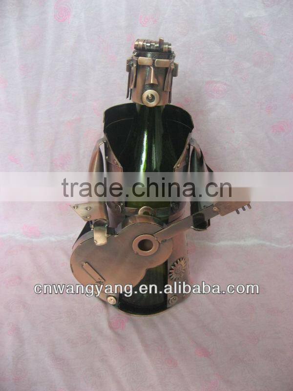 yiwu factory direct sale guitar style Wine bottle holder (j004)