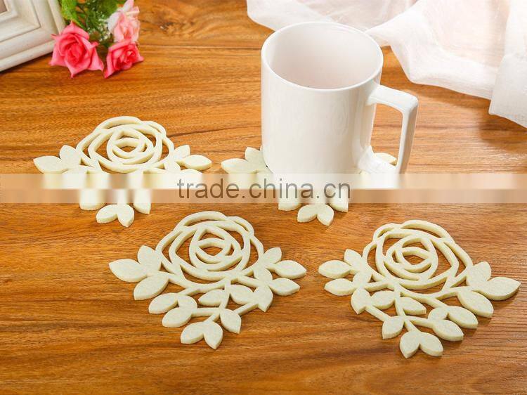 laser processed felt coaster