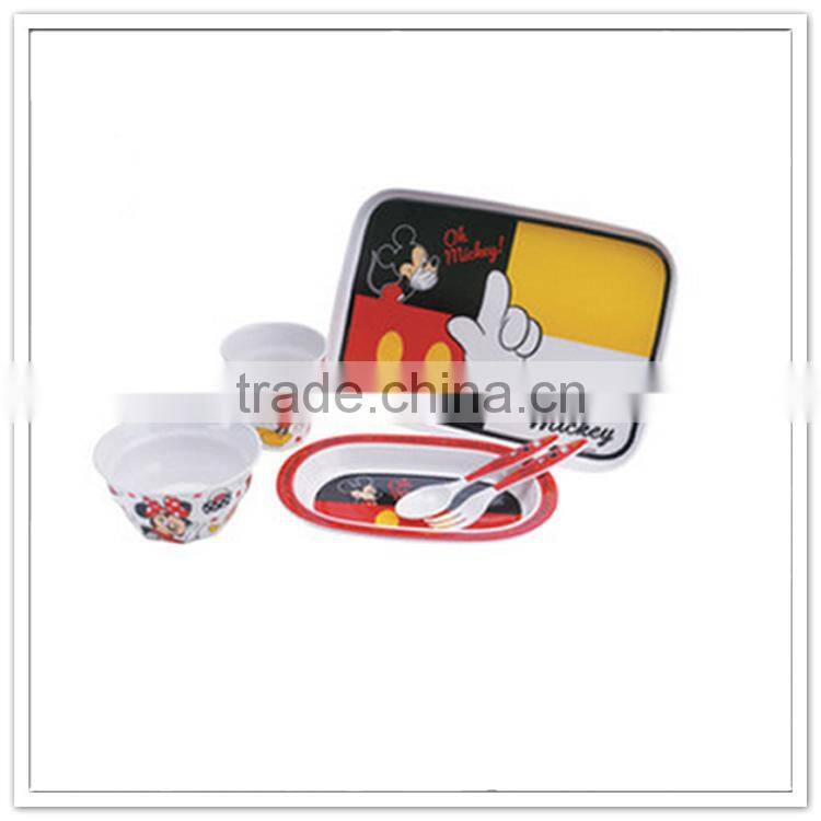 BSCI 6 pcs cartoon family daily use concise melamine dinnerware made in japan