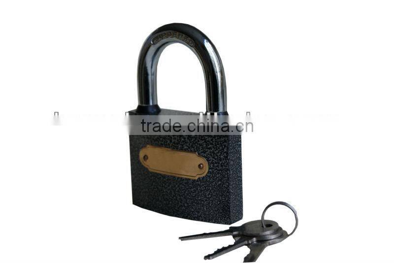 High quality plastic coated iron padlock