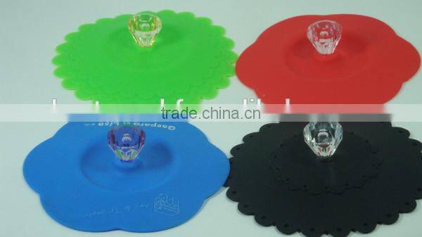 2014 brand new FDA LFGB flower silicone adjustable pot lid