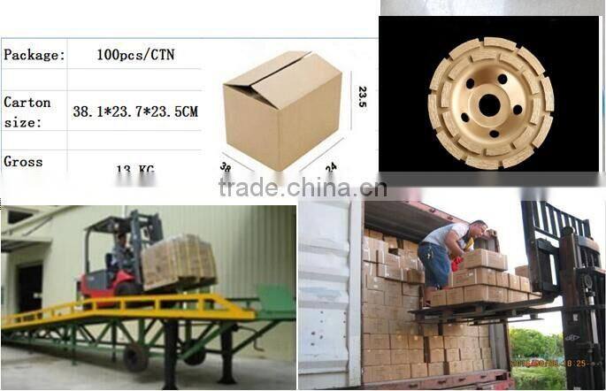 125mm double row diamond grinding wheel 5" abrasive polishing disc for concrete granite marble double cup wheel