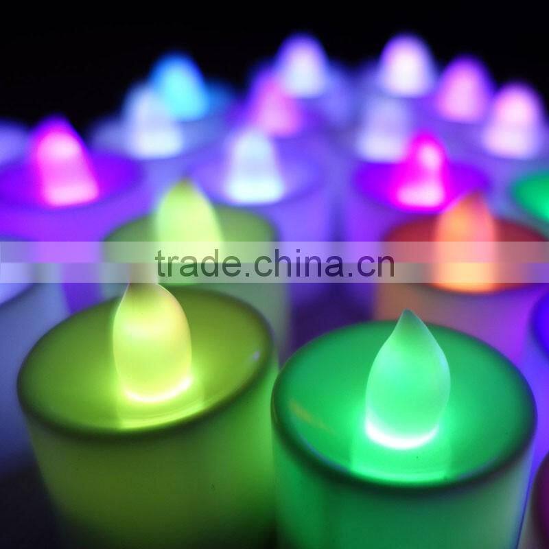 Hot Wholesale Wedding Decoration Mini Colorful Changing Fickering LED Romantic Candle Light