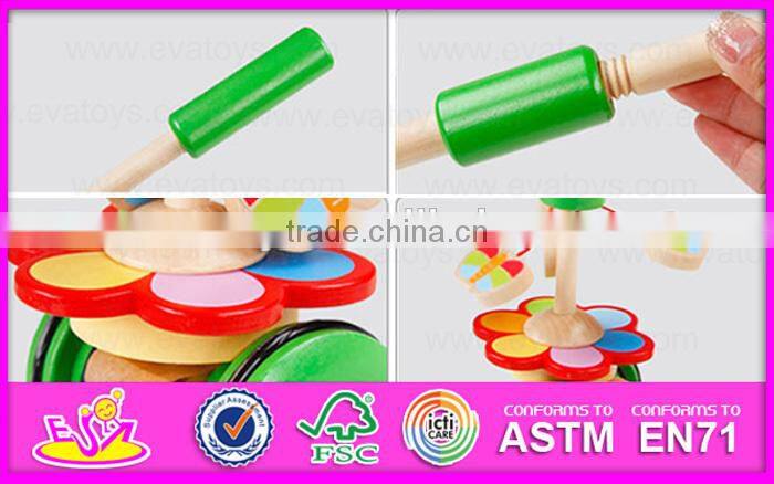 2015 Toddler Happy wooden pull and push toy,Baby wooden toy push along animal wooden toys for kids,Cartoon hand push toy W05A001