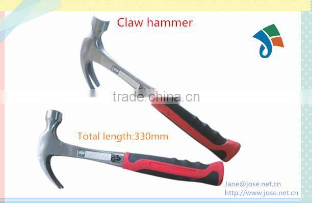 TPR grip steel integral claw hammer