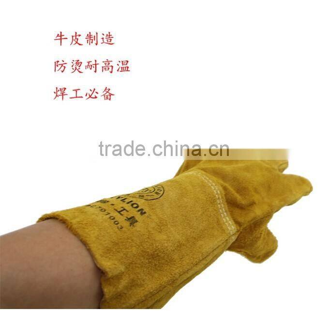 BERRYLION cow split long leather working gloves with high quality