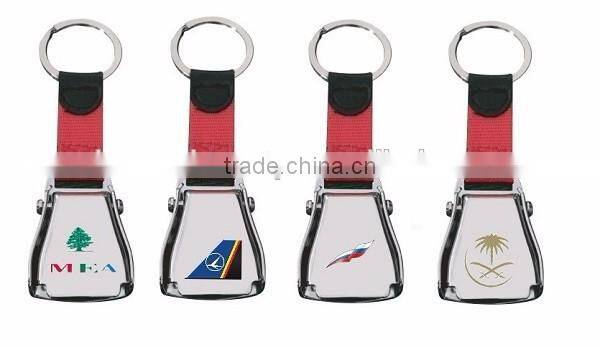 Custom Logo Mini Aircraft Buckle Seatbelt Keychain for Sky Team Airlines Corporate Gift & Merchandise