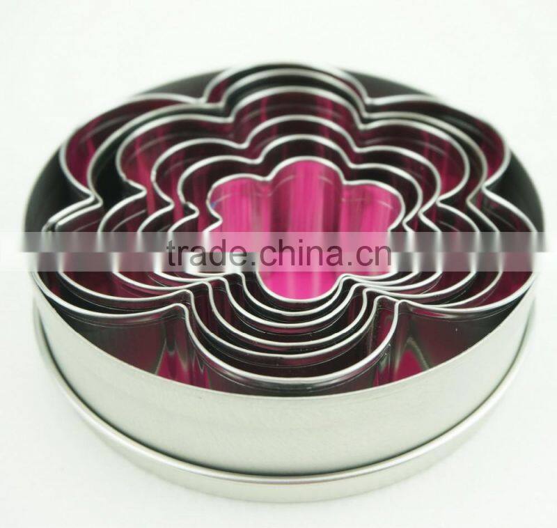 47095 6pcs flowers stainless steel cookie cutter set