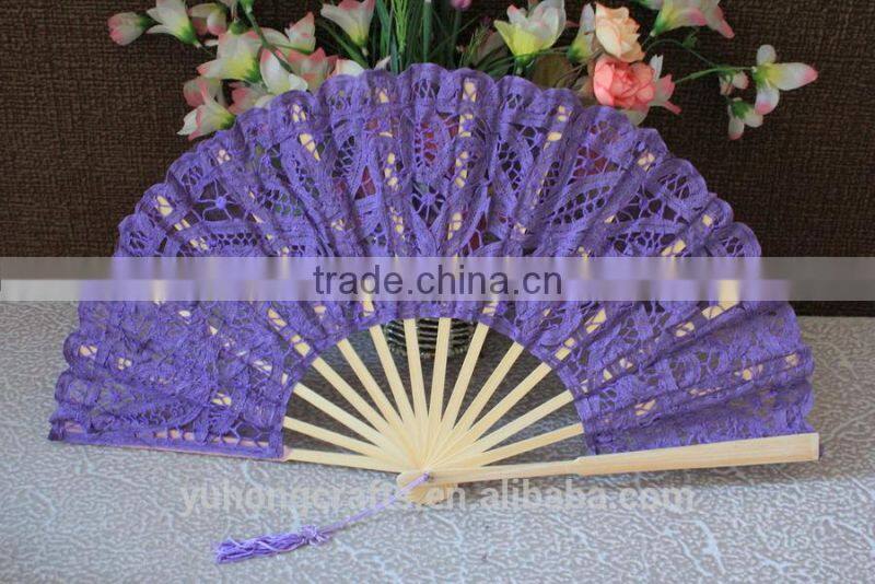 Colorful wedding lace fan