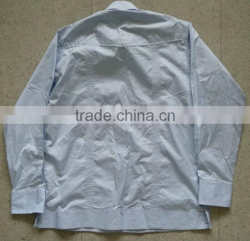 shirt with long sleeve and pintuck