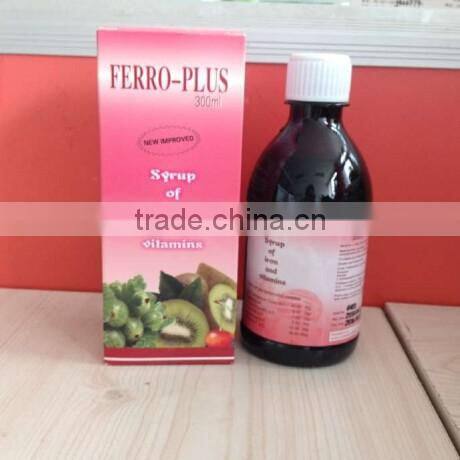health food supplement iron and vitamin syrup or customize private formulation syrup