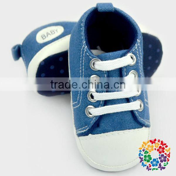 Classic Baby Boy Girl Kid Soft Sole Sport Shoes Sneaker Jeans Canvas Wholesale Baby Crib Shoe