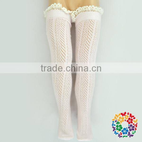 2015 New Fashion Leg Warmers Wholesale Baby Leg Warmers Baby Girls Black Sex Sock Stocking With white Lace Ruffle
