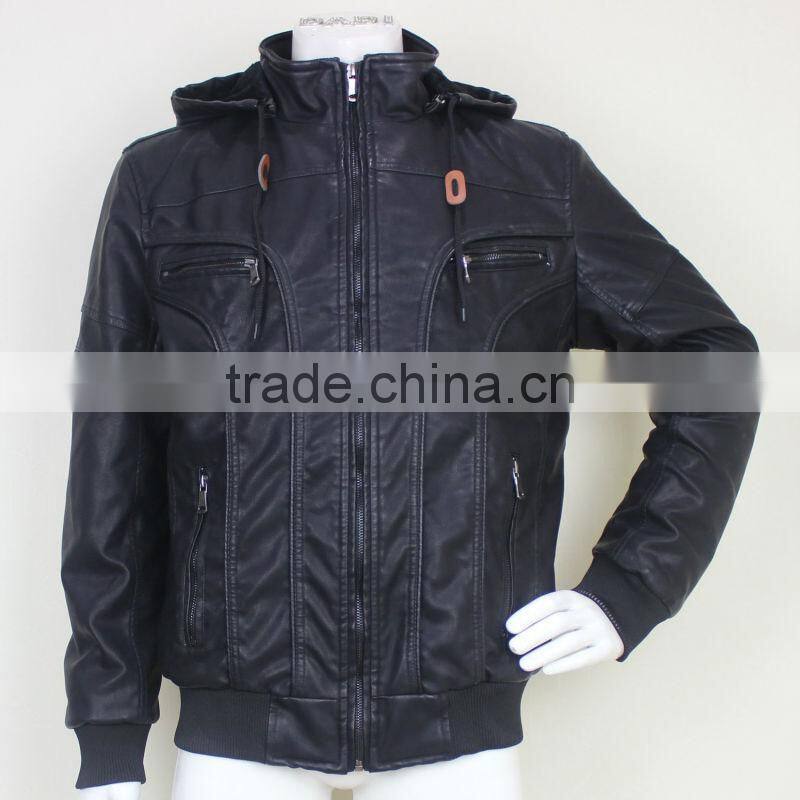 2014 New Slim Fit Men Leather Jacket