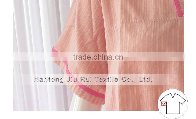 Pink/Blue Korean Style Sweat Steaming Clothes Striped Pajamas Unisex Tracksuit Plus Size Pajamas For Spa