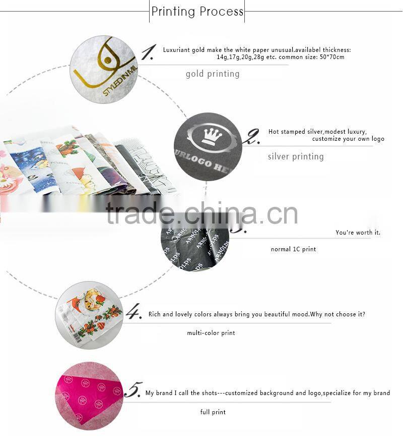 Cheap Own Logo Printing Packing Tissue Paper , Wrapping Paper
