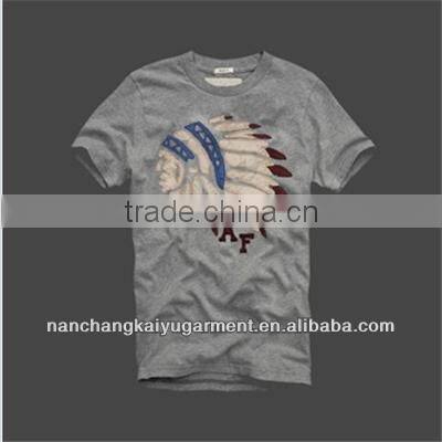 2014 New Men's Sewing Short Sleeve Printed O-Neck T-shirts In Nanchang