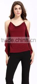 Domin fashion latest printing off shoulder top