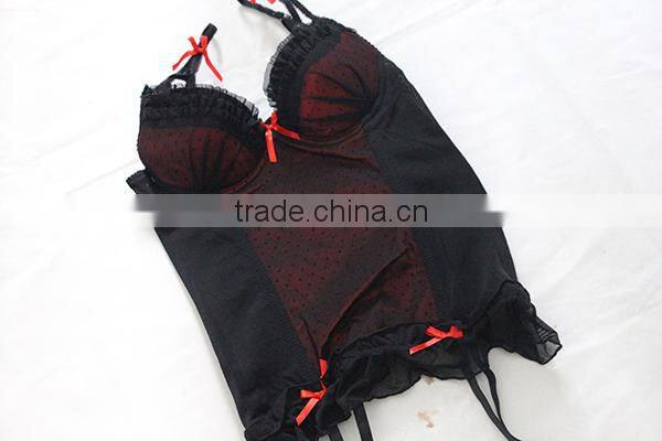 Butterfly knot girl nighty sexy night lingerie corset for ladies and girls